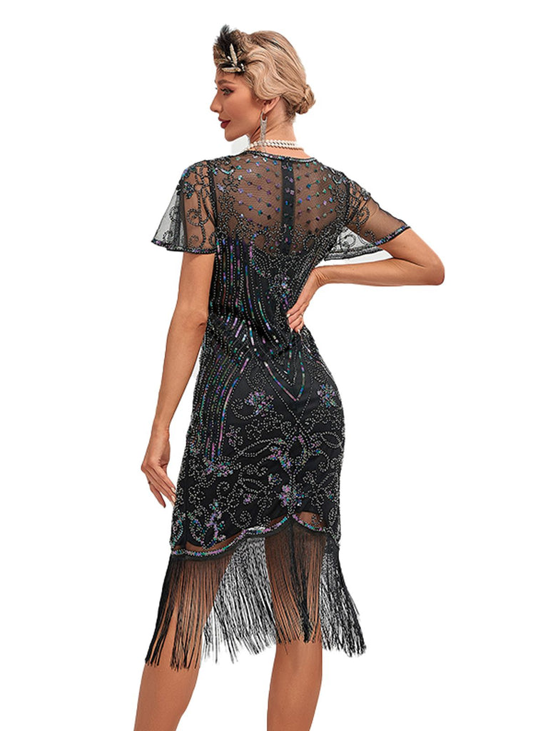 1920s Fringed 3D Beaded Dress — a 1920s silhouette that turns sidewalks into runways