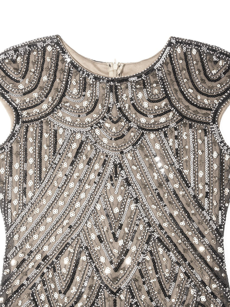 strapless open back dress US Warehouse] 1920s Fringed Flapper Gatsby Dress