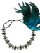1920s Gatsby Peacock Feather Rhinestone Headband - vintage fashion, retro style