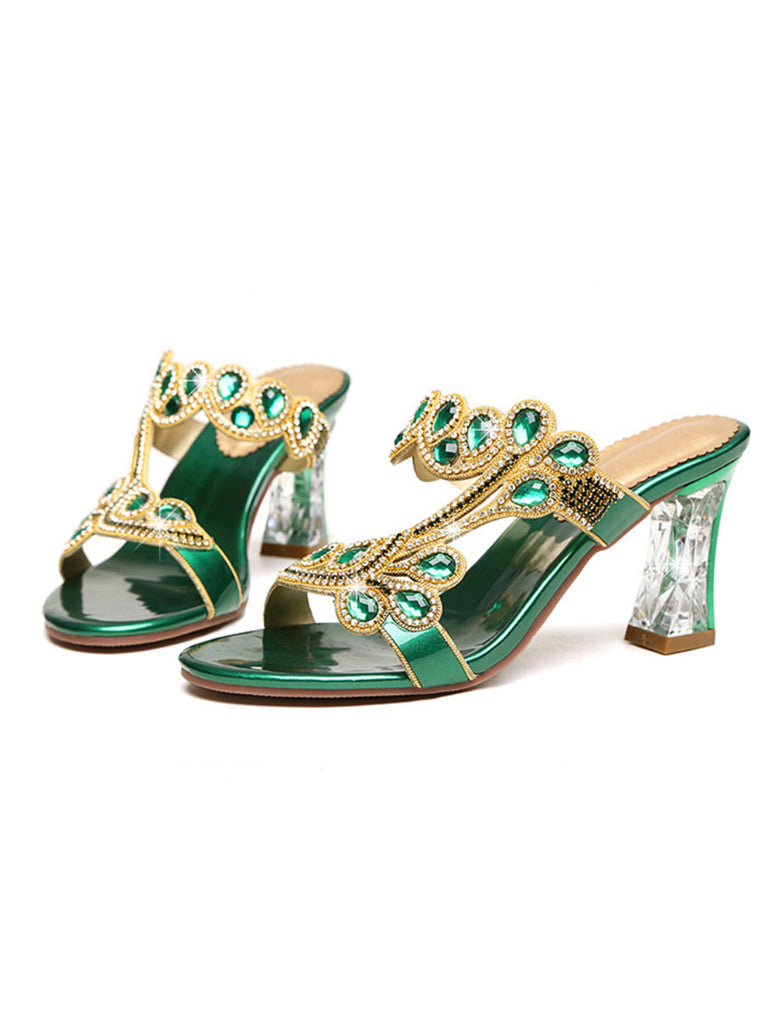 She finds her 1920s story in this 1920s Hand-Embellished Leather High Heels Shoes
