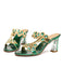 She finds her 1920s story in this 1920s Hand-Embellished Leather High Heels Shoes