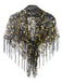 1920s Hollow Tassel Lace-Up Sequined Cape - vintage fashion, retro style