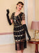 1920s Sequin Beaded Fringe Flapper Dress - vintage dress, retro fashion, Gatsby party