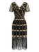 1920s Sequin Beaded Fringe Flapper Dress - vintage dress, retro fashion, Gatsby party