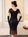 1920s Sequin Beaded Fringe Flapper Dress - vintage dress, retro fashion, Gatsby party