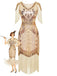 1920s Sequin Fringe Flapper V-Neck Dress - vintage dress, retro fashion, Gatsby party