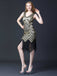 1920s Sequined Fringe Flapper Sleeveless Dress: where 1920s romance meets her modern spirit