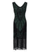 1920s Sequined Fringed Sleeveless Dress — vintage elegance for the modern woman