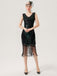 1920s Sequined Fringed Sleeveless Dress — vintage elegance for the modern woman