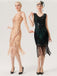 1920s Sequined Fringed Sleeveless Dress: timeless style reimagined