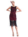 She slips into this 1920s Sequined Sleeveless Fringed Hem Dress and suddenly it's a 1920s daydream