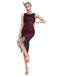 1920s Sequined Sleeveless Fringed Hem Dress: where 1920s romance meets her modern spirit