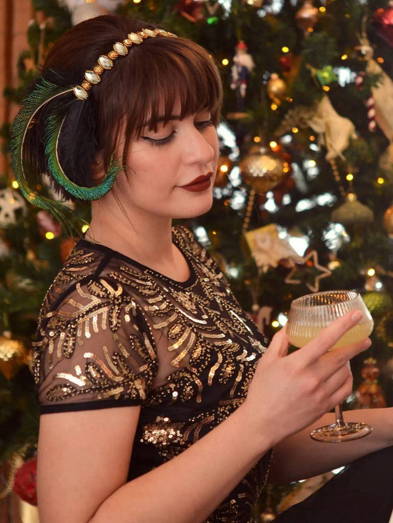 1920s Sequins Beading Mesh Formal Dress: where 1920s romance meets her modern spirit