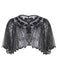 Black 1920s Shawl Beaded Sequin Flapper Cape, vintage fashion, retro style, classic design, women, elegant