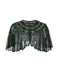 Black 1920s Shawl Beaded Sequin Flapper Cape, vintage fashion, retro style, classic design, women, elegant