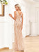 This 1920s Solid Round Neck Sequined Mermaid Dress wraps her in 1920s elegance, one twirl at a time