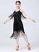 1920s V-Neck Fringe Solid Evening Tunic Dress, vintage dress, retro fashion, Gatsby party, flapper style - perfect for women who love vintage and retro fashion
