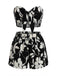2PCS 1930s Tropical Floral Print Strapless & Shorts Set - vintage fashion, retro style