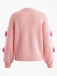 1930s 3D Daisy Long Sleeve Knit Cardigan - vintage fashion, retro style