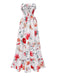 1930s Bandeau Floral Tiered Ruffle Hem Dress: where 1930s romance meets her modern spirit