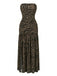 1930s Bandeau Zebra Print Mesh Split Dress - vintage dress, retro fashion