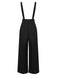 2PCS Black 1930s Stripes Tie Collar Blouse & Suspender Pants - vintage fashion, retro style, classic black