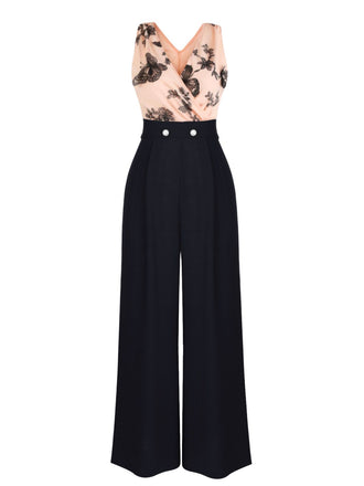 1930s Butterfly Button Patchwork Jumpsuit: timeless style reimagined