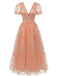 1930s Butterfly Floral Mesh Embroidered Maxi Dress - vintage dress, retro fashion for women
