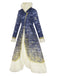Blue 1930s Stand Collar Madame Morrible Stardust Coat - vintage fashion, retro style