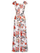 This 1930s Cold Shoulder Floral Jumpsuit whispers 1930s secrets to those who notice