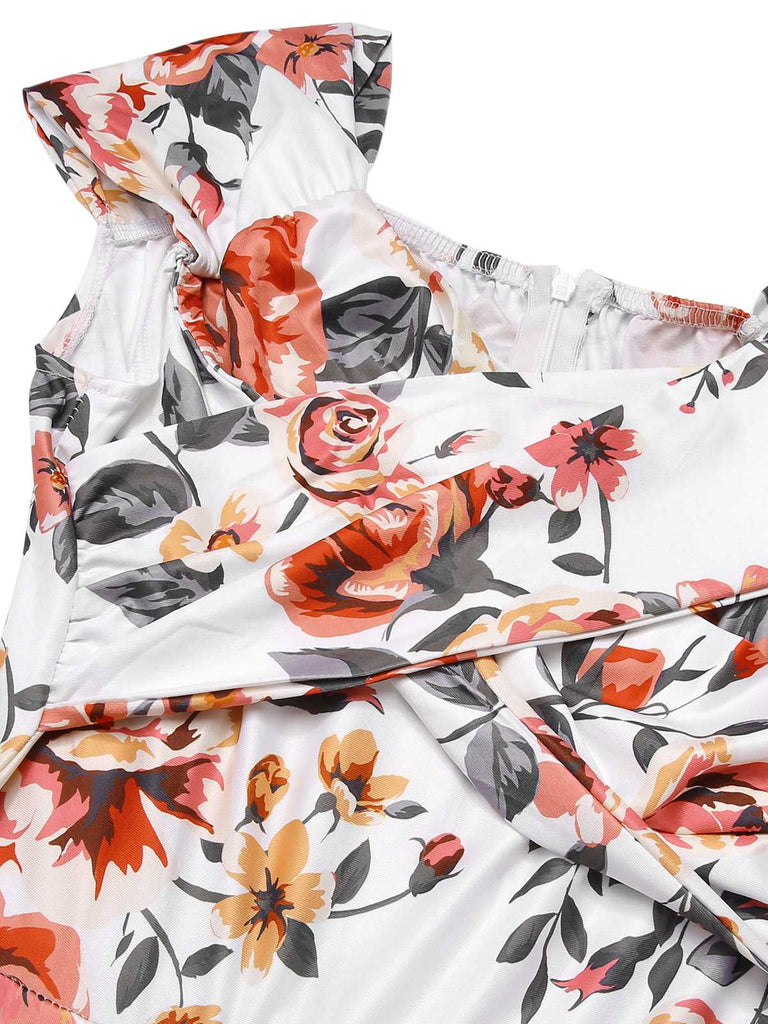 1930s Cold Shoulder Floral Jumpsuit — 1930s style that transcends decades