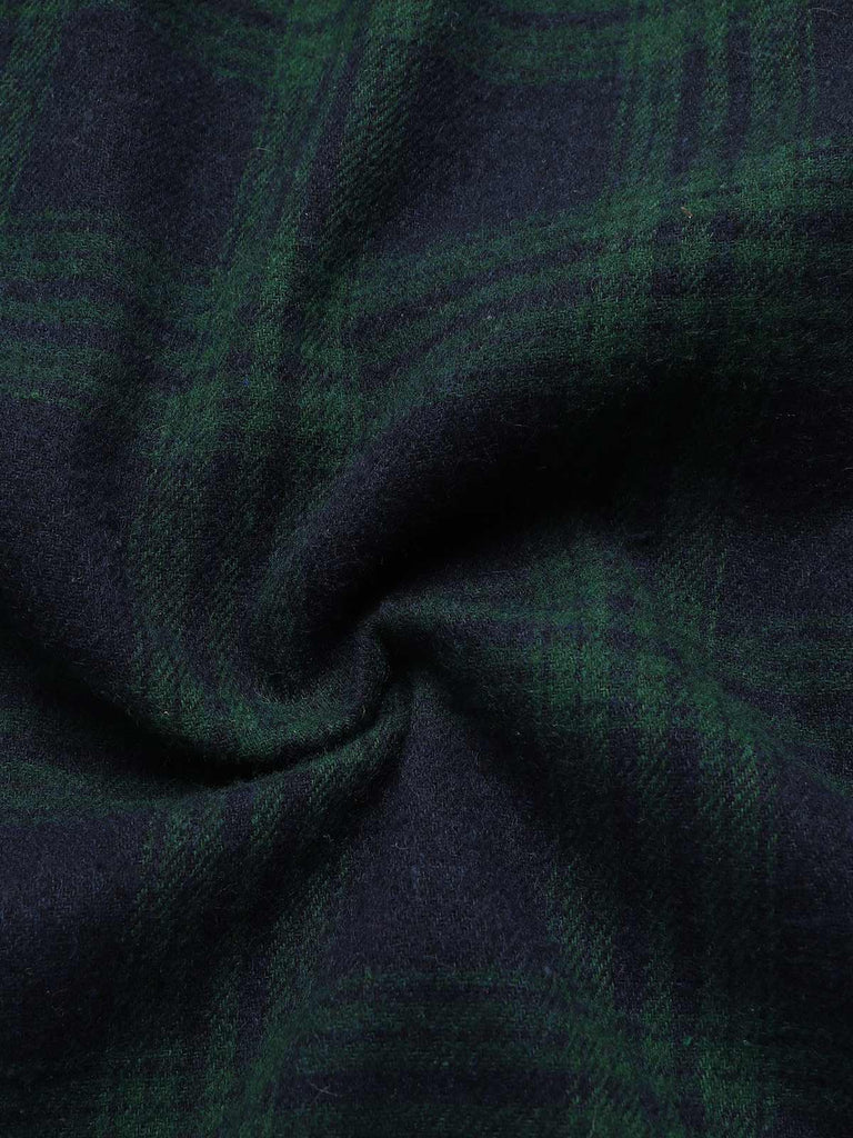 She slips into this 1930s Crew Neck Tartan Plaid Belted Mermaid Dress and suddenly it's a 1930s daydream