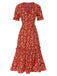 Side view: 1930s 1930s Daisy Surplice V-Neck Belte