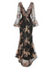 Back view: 1930s 1930s Deep V-Neck Mesh Sequined M