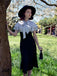 She slips into this 1930s Dots Tie Neck Mermaid Dress and suddenly it's a 1930s daydream