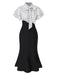 This 1930s Dots Tie Neck Mermaid Dress wraps her in 1930s elegance, one twirl at a time