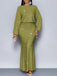 1930s Glitter Ruched Lantern Sleeve Knit Fishtail Dress - vintage dress, retro fashion