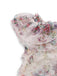 Multicolor 1930s Floral Mesh Off-Shoulder Maxi Dress - vintage dress, retro fashion