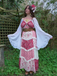 Multicolor 1930s Quilt Floral Print Ruffled Strap Dress - vintage dress, retro fashion