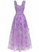 1930s Spaghetti Strap 3D Butterflies Mesh Maxi Dress - vintage dress, retro fashion