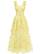 1930s Spaghetti Strap 3D Butterflies Mesh Maxi Dress - vintage dress, retro fashion