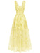 1930s Spaghetti Strap 3D Butterflies Mesh Maxi Dress - vintage dress, retro fashion