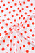 White 1930s Red Polka Dots Off-Shoulder Ruffle Maxi Dress - vintage dress, retro fashion, elegant red