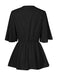 1930s Elegant Short-Sleeved Tie Waist Blouse, vintage top, retro blouse - perfect for women who love vintage and retro fashion
