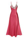 This 1930s Embroidered Faux Satin Strap Nightgown wraps her in 1930s elegance, one twirl at a time
