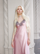 This 1930s Embroidered Faux Satin Strap Nightgown wraps her in 1930s elegance, one twirl at a time
