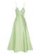 1930s Embroidered Faux Satin Strap Nightgown — a 1