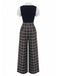 Brown 1930s Faux 3PCS Bow Plaid Jumpsuit, vintage romper, retro jumpsuit - perfect for women who love vintage and retro fashion