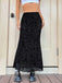 1930s Flocked Floral Maxi Mermaid Skirt - vintage skirt, retro style