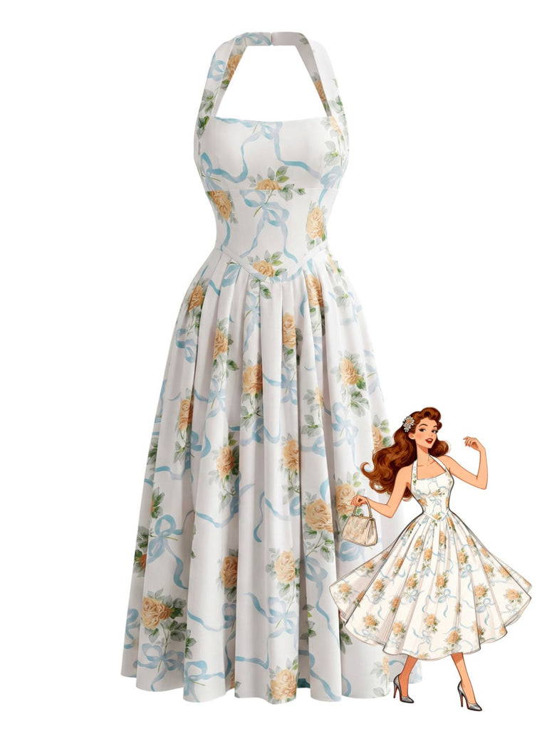 Yellow 1950s Vintage Retro Dress 2
